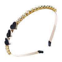 Fashion Alloy Diamond Heart Rose Headband main image 6