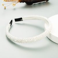 Simple Fish Line Braided String Crystal Headband main image 3