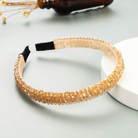 Simple Fish Line Braided String Crystal Headband main image 5