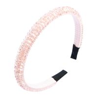 Simple Fish Line Braided String Crystal Headband main image 6