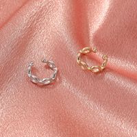 Fashion Geometric Hollow Chain Creative Irregular Copper Earrings Wholesale main image 3