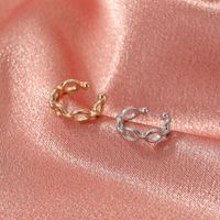 Fashion Geometric Hollow Chain Creative Irregular Copper Earrings Wholesale main image 4