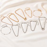 Fashion Multi-layer Creative Ot Buckle Diamond-studded Chain Bracelet 4-piece Set Wholesale main image 3