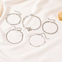 Fashion Multi-layer Creative Ot Buckle Diamond-studded Chain Bracelet 4-piece Set Wholesale main image 5