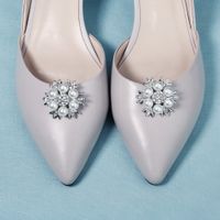 Bridal Accessories Removable Alloy Rhinestone Pearl Shoe Buckle main image 1