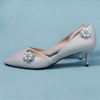 Bridal Accessories Removable Alloy Rhinestone Pearl Shoe Buckle main image 6
