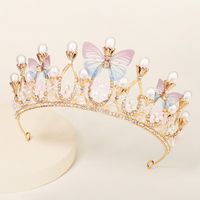 Korean Handmade Pearl Butterfly Crown main image 6