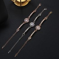 Lady Geometric Alloy Plating Rhinestones Women's Bracelets main image 3