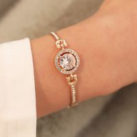 Lady Geometric Alloy Plating Rhinestones Women's Bracelets main image 4