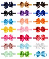 New Korean Style Children's Printed Dots Bow Headband Set main image 4