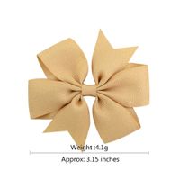 Korean Cute Style Ribbon Glitter Bow Solid Color Hair Clip Set main image 3