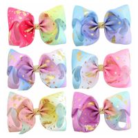 New Cute Style Cartoon Sequins Ribbed Children's Bow Hairpin main image 1
