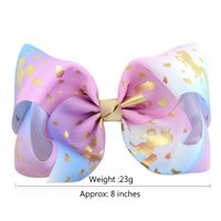 New Cute Style Cartoon Sequins Ribbed Children's Bow Hairpin main image 3