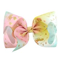 New Cute Style Cartoon Sequins Ribbed Children's Bow Hairpin main image 5