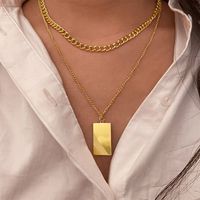 Fashion Geometric Stacking Multi-layer Alloy Necklace Wholesale main image 1