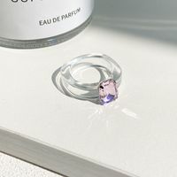 Fashion Colored Gemstone Diamond Resin Ring main image 3