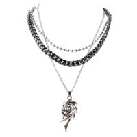 Fashion Geometric Black Multi-layer Alloy Necklace Wholesale sku image 1