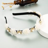 Korean Three-dimensional Flower Pearl Rhinestone Headband sku image 1