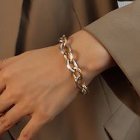 Fashion Titanium Steel Embossed Earrings Bracelet Set sku image 4