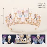 Korean Handmade Pearl Butterfly Crown sku image 1