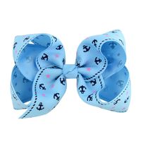 New Style Ribbon Striped Navy Bow Polka Dot Hairpin Set sku image 4