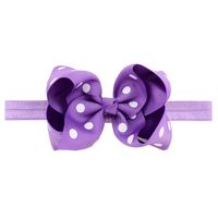 New Korean Style Children's Printed Dots Bow Headband Set sku image 5