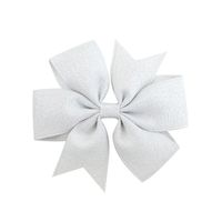Korean Cute Style Ribbon Glitter Bow Solid Color Hair Clip Set sku image 13