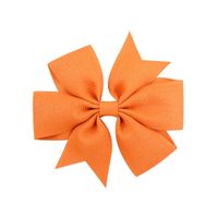 Korean Cute Style Ribbon Glitter Bow Solid Color Hair Clip Set sku image 7
