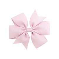 Korean Cute Style Ribbon Glitter Bow Solid Color Hair Clip Set sku image 9