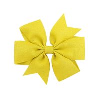 Korean Cute Style Ribbon Glitter Bow Solid Color Hair Clip Set sku image 8