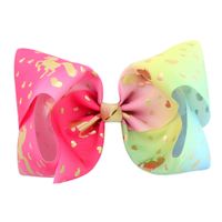 New Cute Style Cartoon Sequins Ribbed Children's Bow Hairpin sku image 1