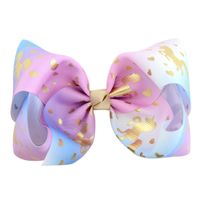 New Cute Style Cartoon Sequins Ribbed Children's Bow Hairpin sku image 3