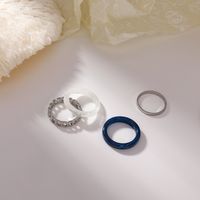 Fashion Four-piece Chain Alloy Acrylic Ring sku image 1
