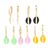 Wholesale Fashion Dripping Color Earrings main image 1