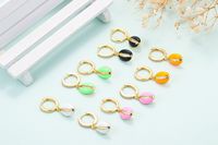 Wholesale Fashion Dripping Color Earrings main image 4
