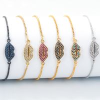 Fashion Sexy Lips Copper Inlaid Zircon Bracelet Wholesale main image 2