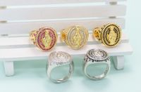 Retro Virgin Mary Diamond Ring Wholesale main image 4