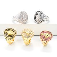 Retro Virgin Mary Diamond Ring Wholesale main image 6