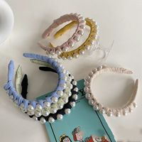 Korean Winding Pearl Woven Headband Wholesale main image 4