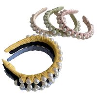 Korean Winding Pearl Woven Headband Wholesale main image 6
