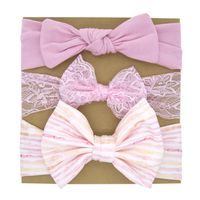 Estilo Simple Coreano Nuevo Baby Bowknot Hairband Conjunto De Tres Piezas main image 4