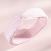 Korean Fashion Style Cute Children's Cross Solid Color Nylon Jacquard Rabbit Ears Headband main image 4