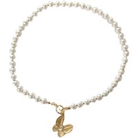 Fashion Butterfly Pearl Ot Buckle Alloy Necklace Wholesale main image 3