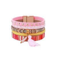 Bohemian Tassel Colorful Leather Multi-layer Bracelet main image 4