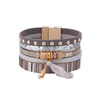 Bohemian Tassel Colorful Leather Multi-layer Bracelet main image 6