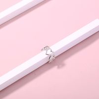 Simple Hollow Heart-shaped Adjustable Ring main image 6