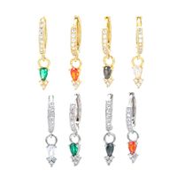 Retro Diamond Water Drop Pendent Earrings Wholesale sku image 6