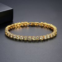 Bracelet En Zircon Incrusté De Cuivre Géométrique Coréen En Gros sku image 1