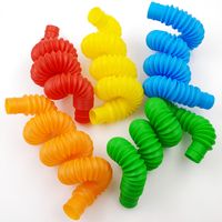Korean New Colorful Stretch Plastic Pipe Telescopic Bellows Vent Toy main image 2