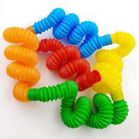 Korean New Colorful Stretch Plastic Pipe Telescopic Bellows Vent Toy main image 3